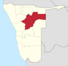 Karte Otjozondjupa in Namibia