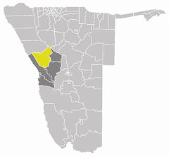 Karte Daures (Wahlkreis) in Namibia
