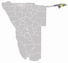 Karte Sibinda (Wahlkreis) in Namibia