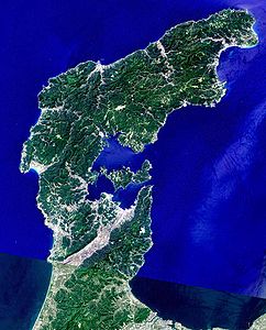 Landsat-Aufnahme der Noto-Halbinsel