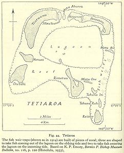 Historische Karte von Tetiaroa