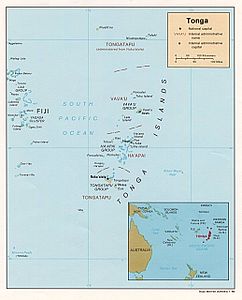 Karte von Tonga, die Niua-Gruppe im äußersten Norden