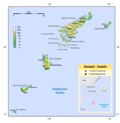Karte der Amami-Inseln