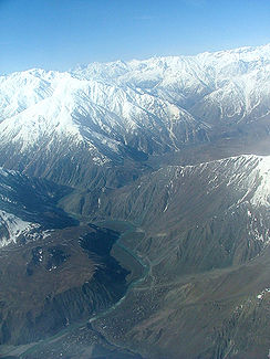 der Pjandsch nahe Kevron, an der Grenze zwischen Tadschikistan und Afghanistan