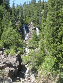 Torrente Padola; Wasserfall südlich des Kreuzbergpasses