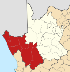 Map of the Northern Cape with Namakwa highlighted (2011).svg
