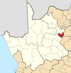 Map of the Northern Cape with Sol Plaatje highlighted (2011).svg