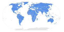 Karte der UN-Mitglieder.