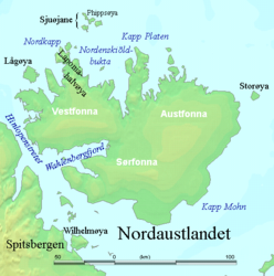 Karte von Nordaustlandet