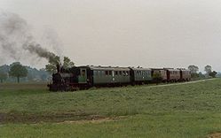 Dampfzug der ST unterwegs am 7. Mai 1988