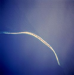 NASA-Aufnahme aus dem Space Shuttle; Norden = linke untere Bildecke