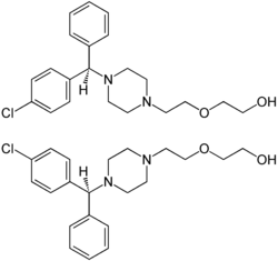 Strukturformel von (±)-Hydroxyzin