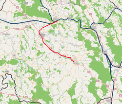 Strecke der Bahnstrecke Choceň–Litomyšl