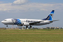 Boeing 737-800 der EgyptAir in neuer Lackierung