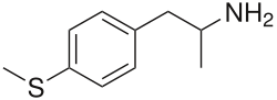 Struktur von 4-Methylthioamphetamin