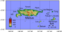 Gebietskarte von Manus