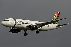 Ein Airbus A320-200 der Afriqiyah Airways