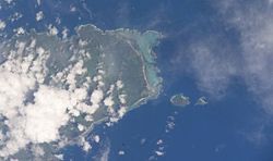 NASA-Bild der Aleipata-Inseln, links Upolu