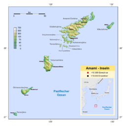 Karte der Amami-Inseln
