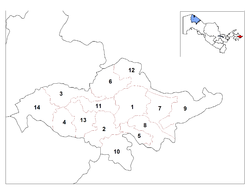 Bezirke in der Provinz Andijon