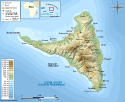 Karte der Insel Anjouan