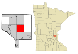 Anoka County Minnesota Incorporated and Unincorporated areas Ham Lake Highlighted.svg