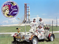 Apollo 17 – v. l. n. r.: Harrison Schmitt, Eugene Cernan, Ronald Evans