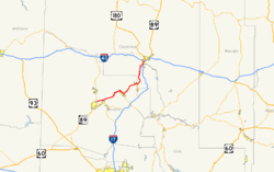 Karte der Arizona State Route 89A