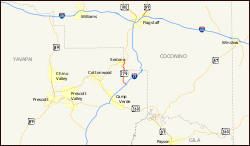 Karte der Arizona State Route 179