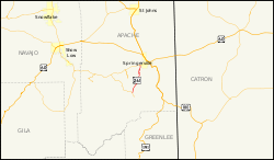 Karte der Arizona State Route 261