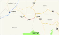 Karte der Arizona State Route 389