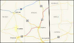 Karte der Arizona State Route 61