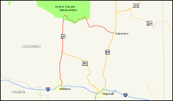 Karte der Arizona State Route 64