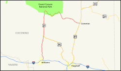 Karte der Arizona State Route 64
