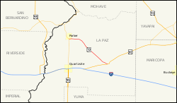 Karte der Arizona State Route 72