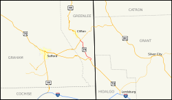 Karte der Arizona State Route 75