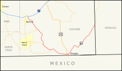 Karte der Arizona State Route 80
