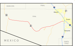 Karte der Arizona State Route 86