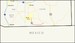 Karte der Arizona State Route 92