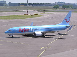 Eine Boeing 737-800 der Arkefly