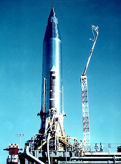 Atlas B der SCORE-Mission auf der Startrampe