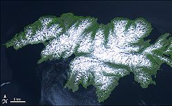 Satellitenbild von Attu