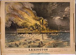 Brand der Lexington, künstlerische Darstellung