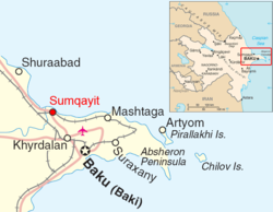 Halbinsel Apscheron mit Baku und Sumqayit