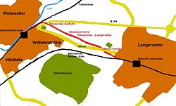 Strecke der Bahnstrecke Mönchengladbach–Stolberg
