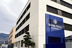 Sitz der Bank Frick in Balzers, Liechtenstein
