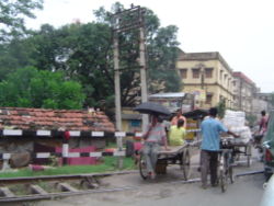 Eisenbahnübergang in Barasat (Hridaypur)