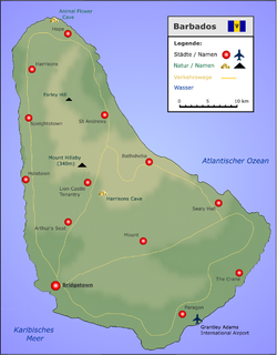 Karte Bistum Bridgetown