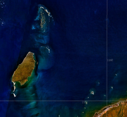 Satellitenfoto der Barrow Island