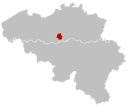 Position der Region Brüssel-Hauptstadt in Belgien